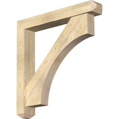 Ekena Millwork Westlake Craftsman Rough Sawn Bracket w/ Offset Brace, Douglas Fir, 6"W x 38"D x 38"H BKT0604X38X38WTL04RDF
